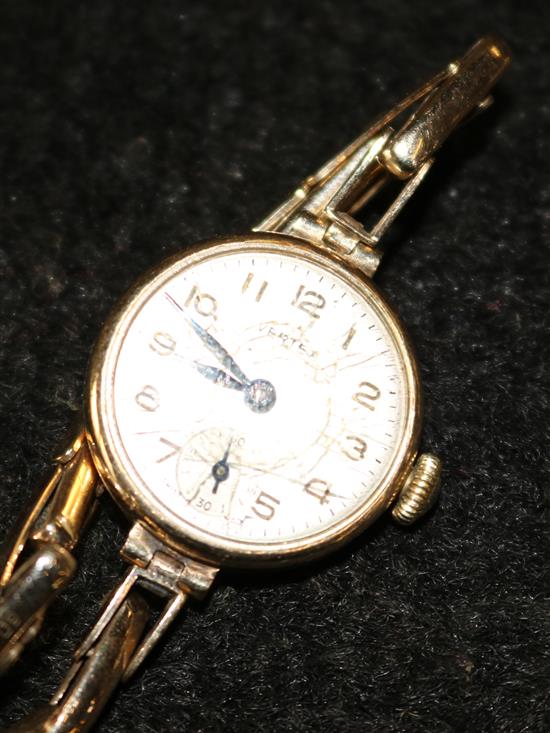 Vertex gold wrist watch